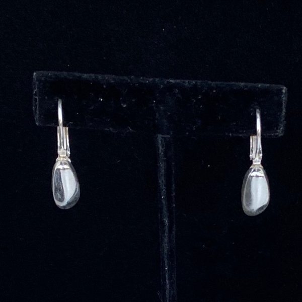 Organic Oval Leverback Earrings