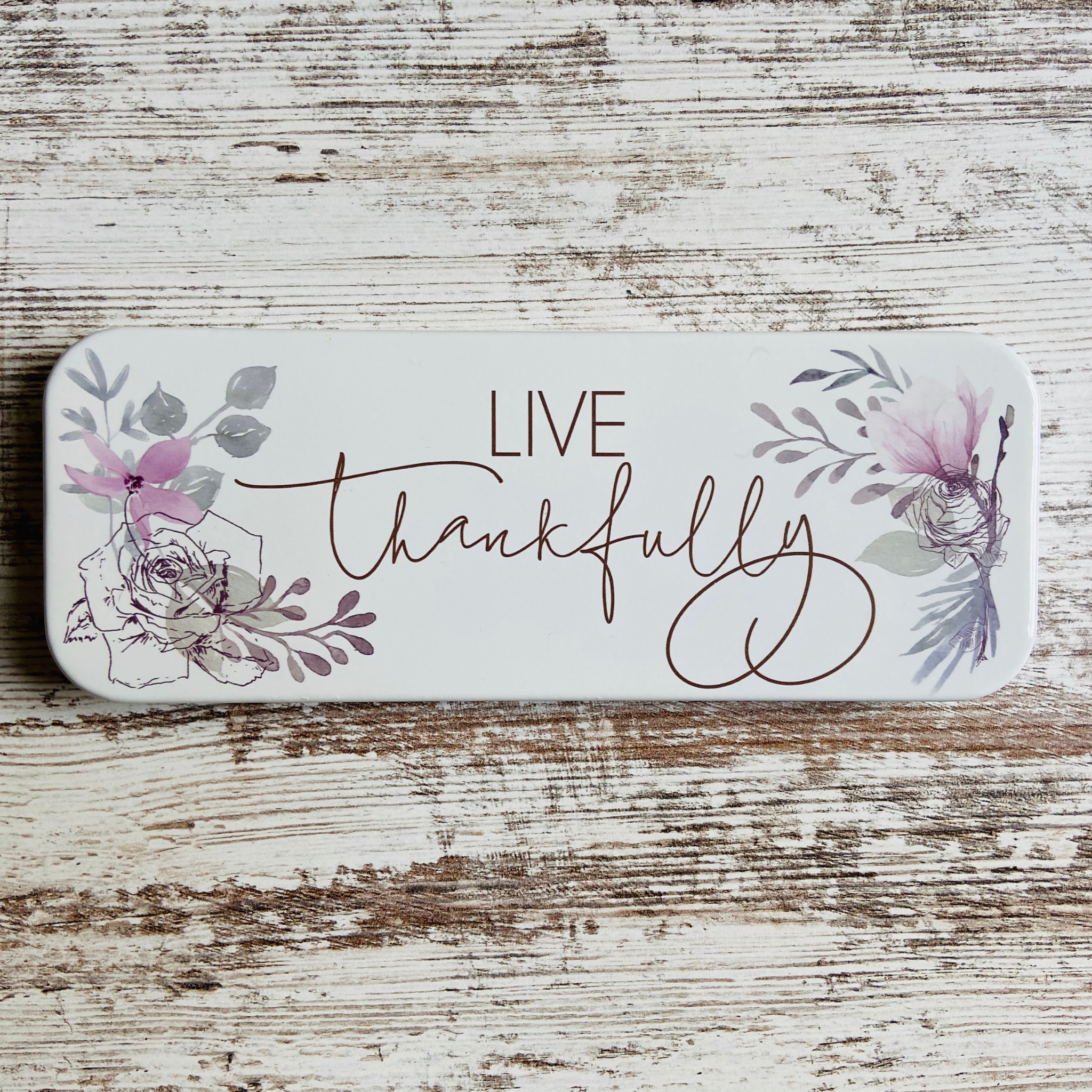 Enamel Plaque Live Thankfully