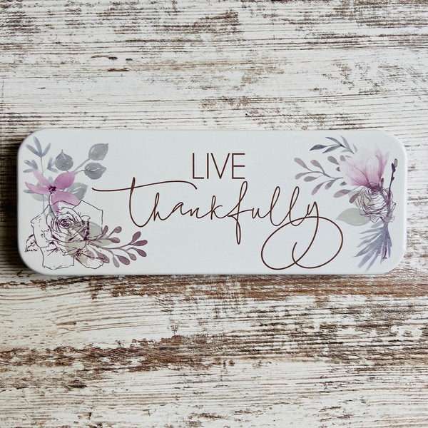 Enamel Plaque Live Thankfully
