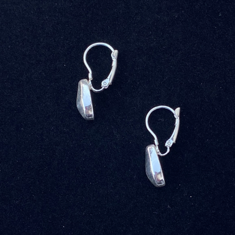 Organic Oval Leverback Earrings