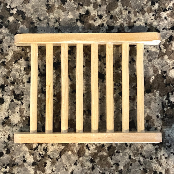 Wide Slat Bamboo Soap Dish